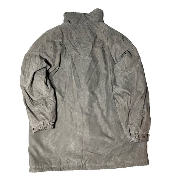 St. John's Bay Mens XL Down Filled Heavy Coat Parka Gray Zip Front Hidden Hood - Picture 6 of 7